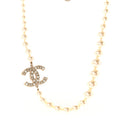 Pearl CC 100th Anniversary Necklace Light Gold