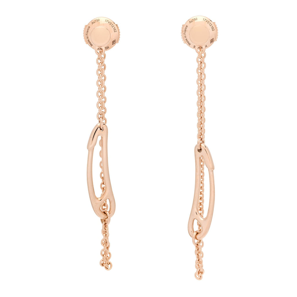 18K Rose Gold TPM Chaine D'Ancre Punk Earrings