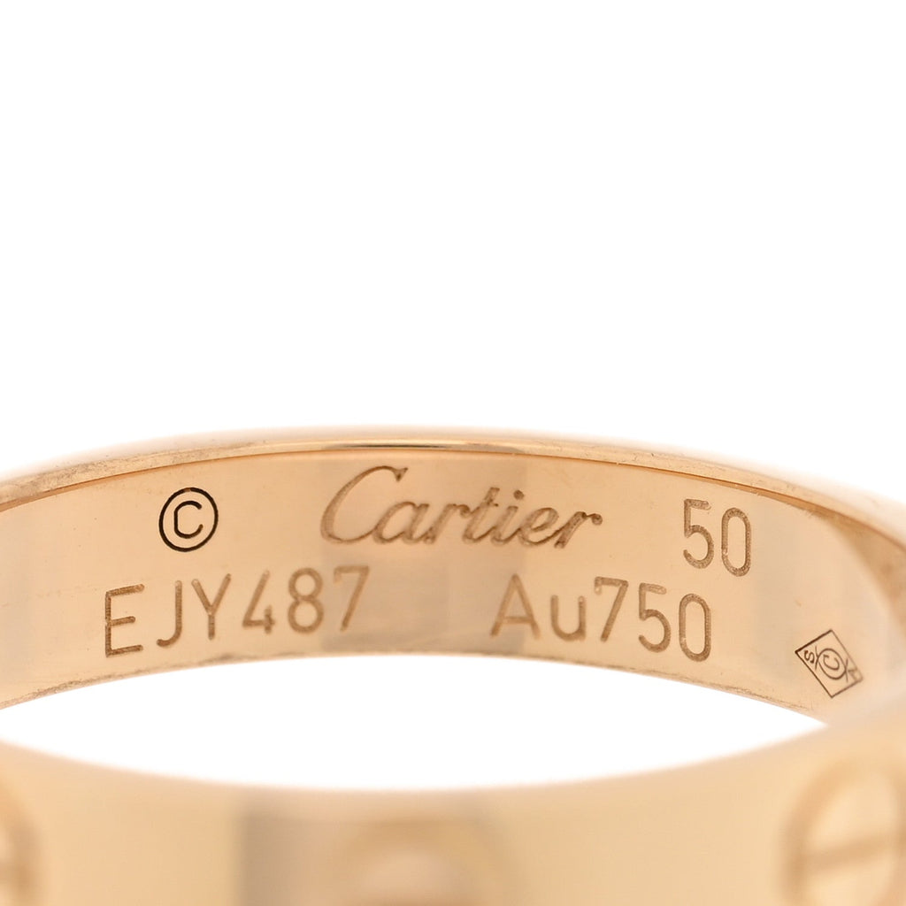 18K Yellow Gold 3.5mm LOVE Wedding Band Ring 50 5.25