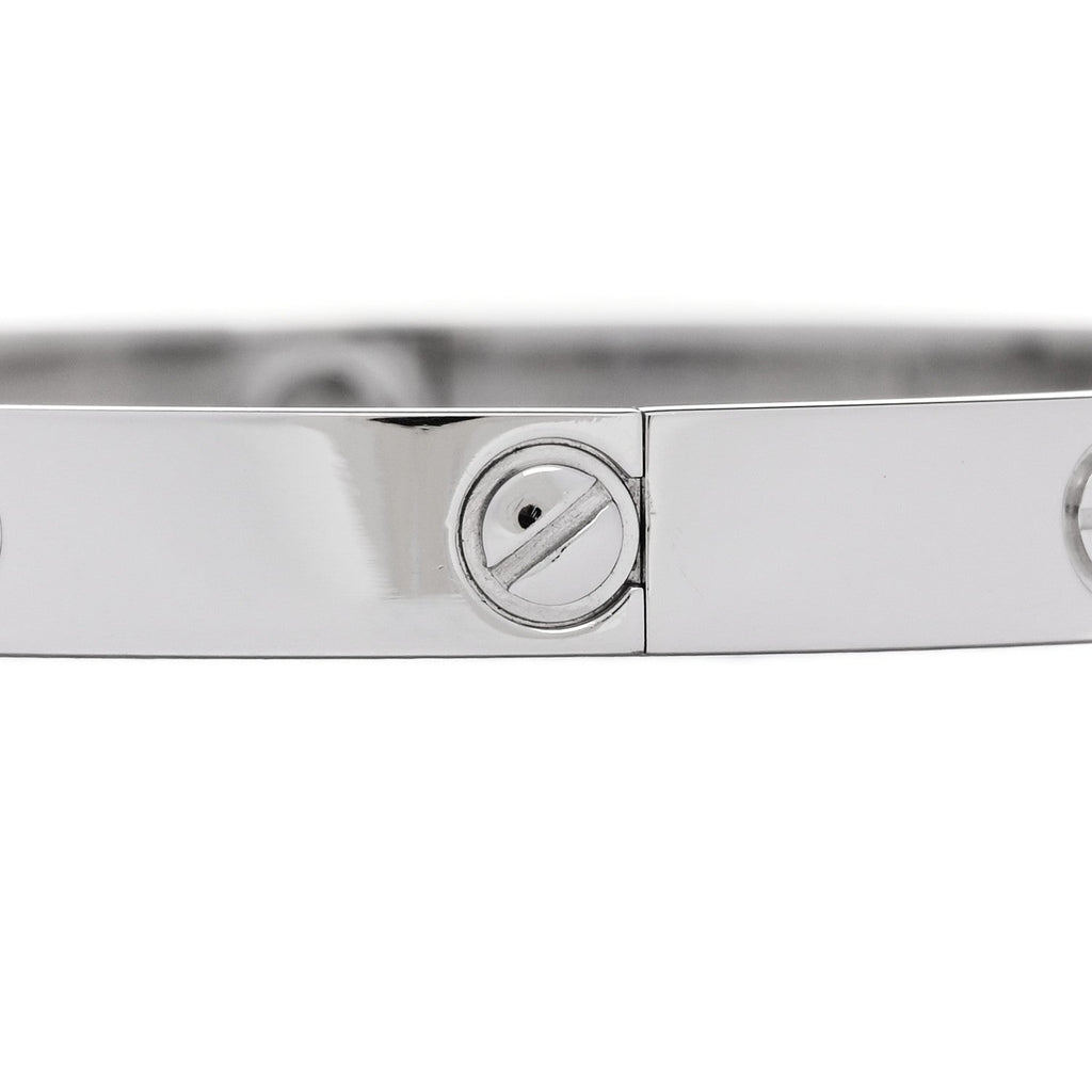 18K White Gold 4 Diamond Love Bracelet 18