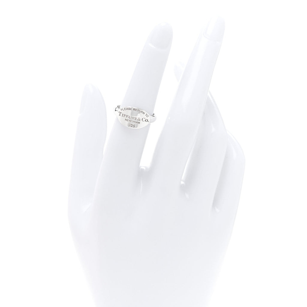 Sterling Silver Return to Tiffany Oval Ring 51 5.75