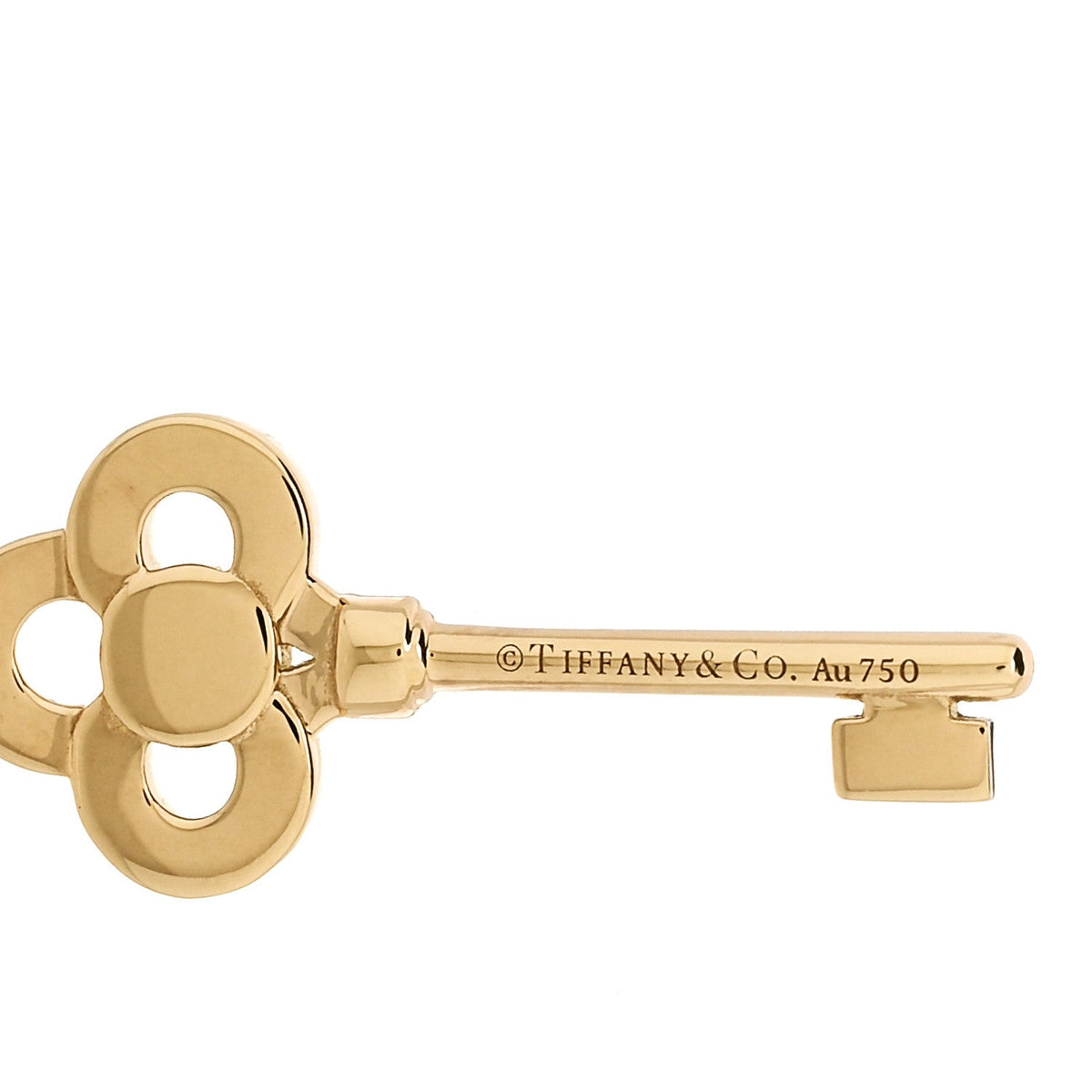 18K Yellow Gold Diamond Mini Crown Key Pendant