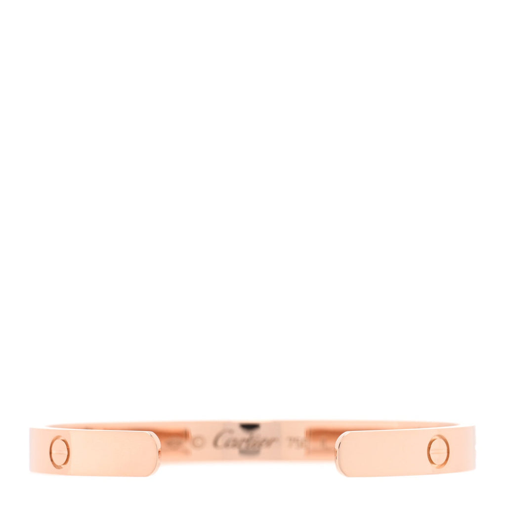 18K Pink Gold LOVE Cuff Bracelet 17