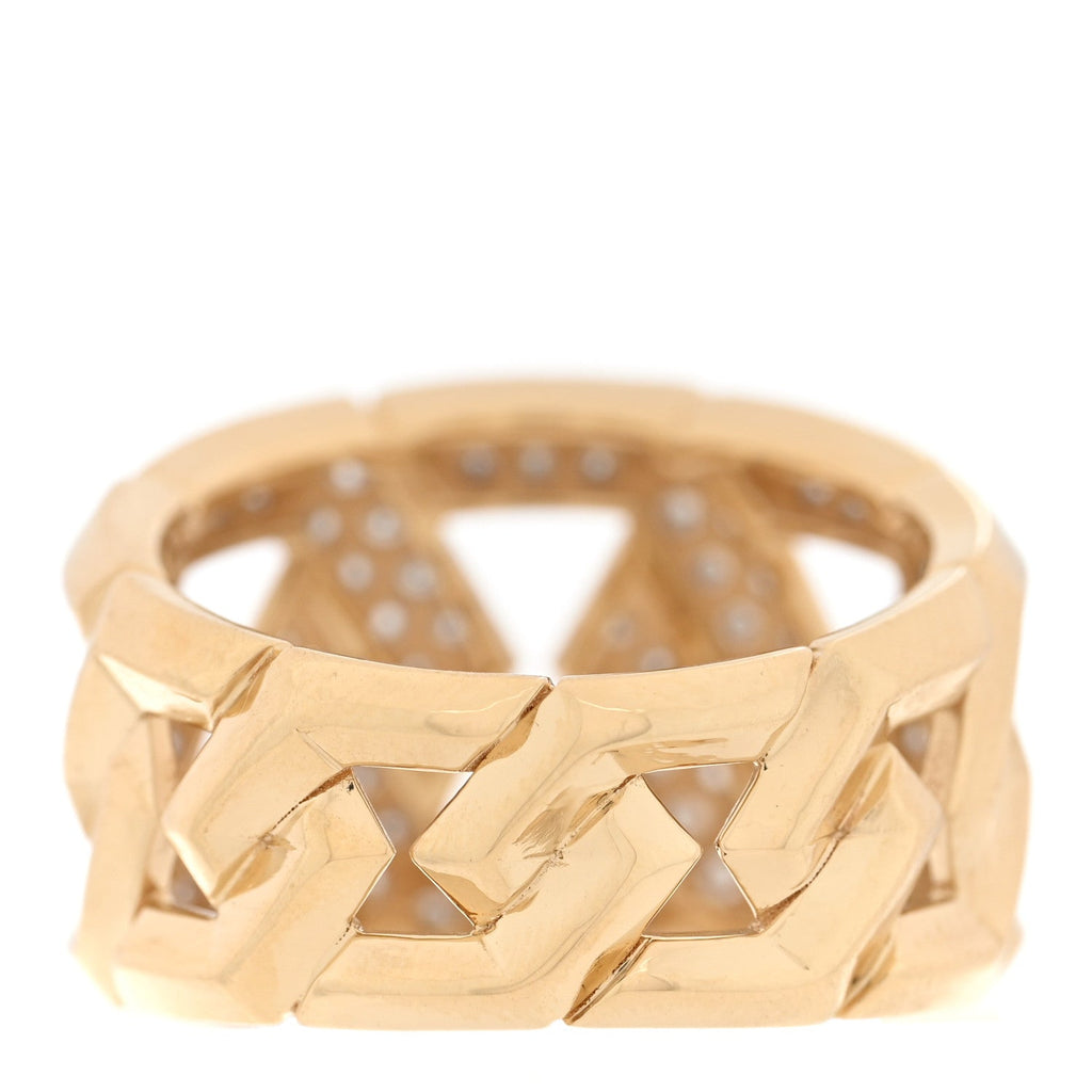 18K Yellow Gold Diamond 16mm Carlyle Ring 57 8