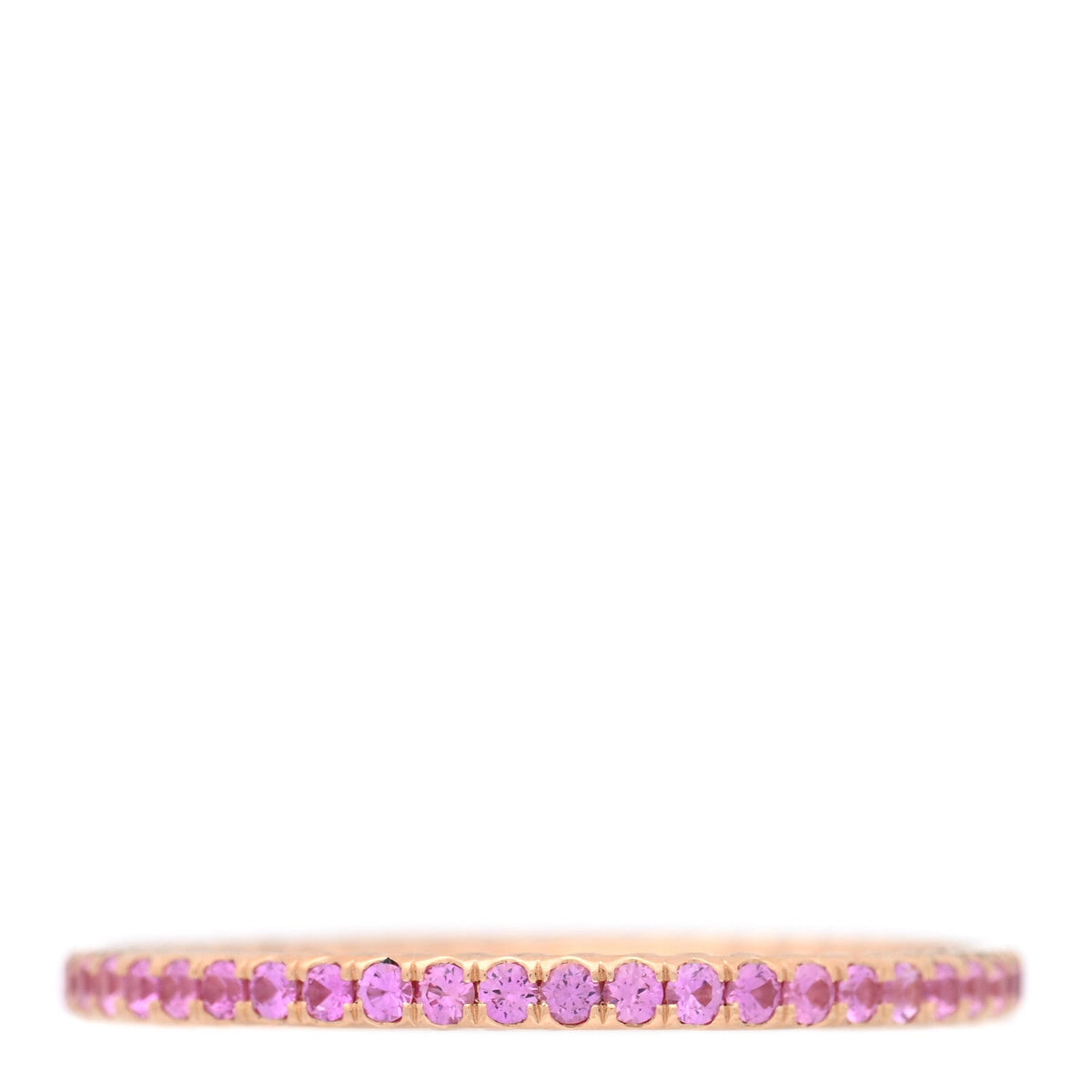 18K Rose Gold Pink Sapphire 1.85mm Eden Eternity Band Ring 66 11.5