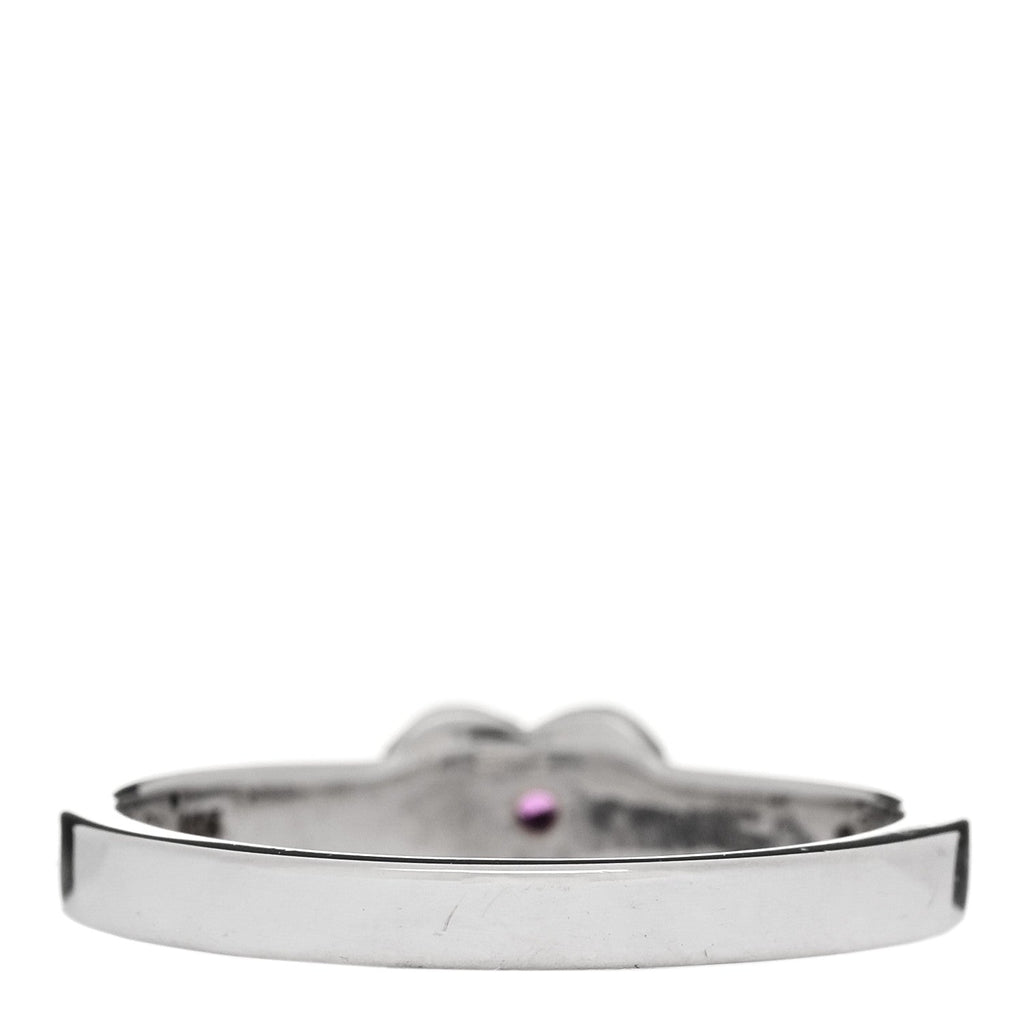 Sterling Silver Pink Sapphire Heart Ring 50 5.5
