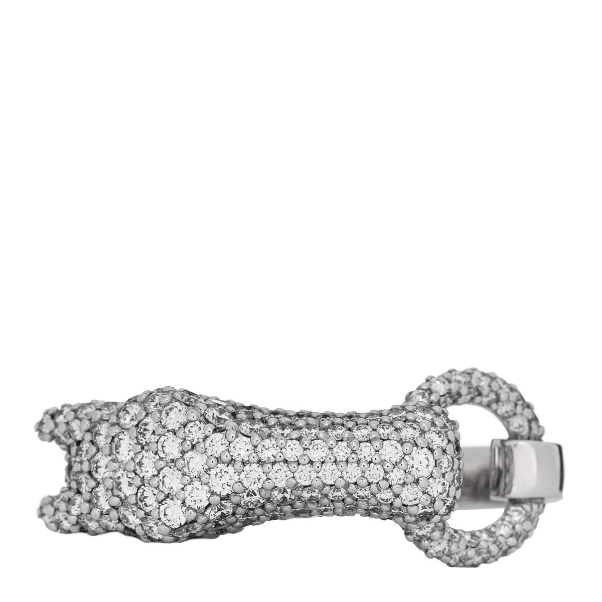 18K White Gold Diamond Galop Ring 52 6