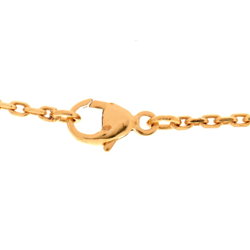 Lacquered Gold Mini Pop H Pendant Necklace White