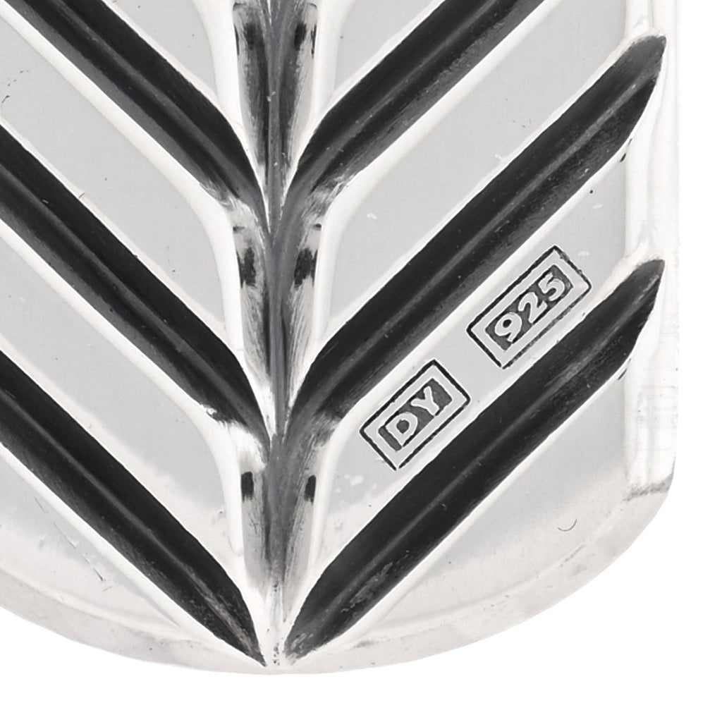 Sterling Silver 35mm Chevron Tag Pendant