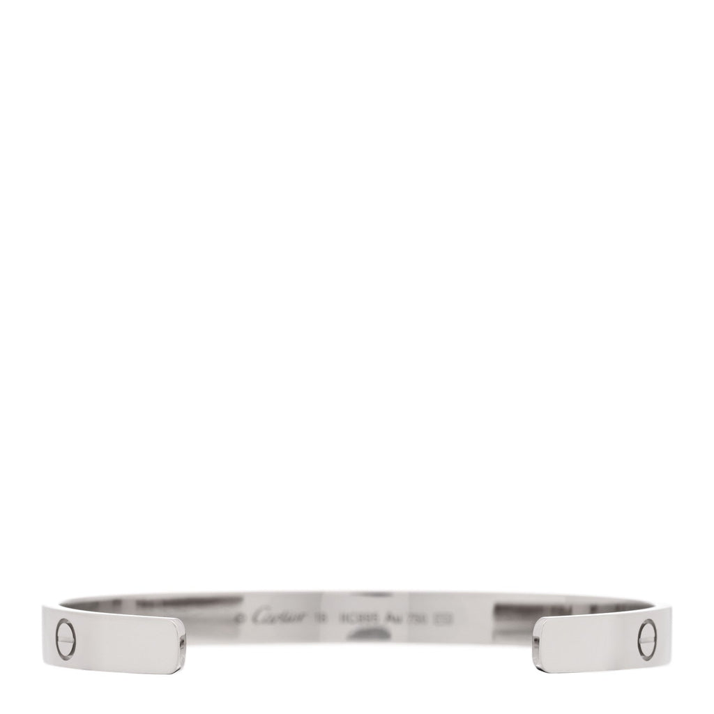 18K White Gold LOVE Cuff Bracelet 18
