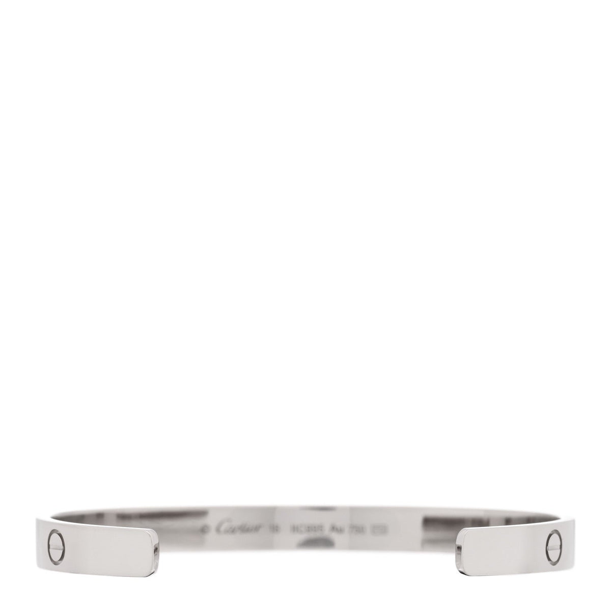 18K White Gold LOVE Cuff Bracelet 18