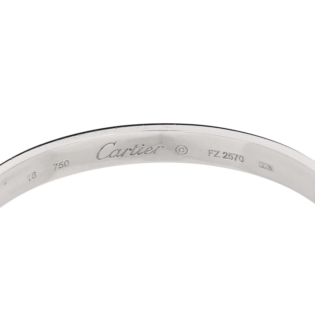 18K White Gold LOVE Bracelet 16