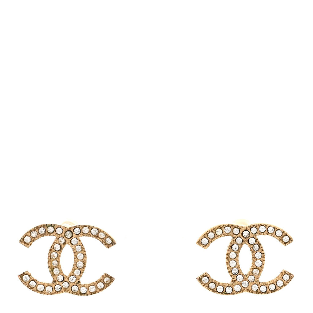 Crystal CC Earrings Gold