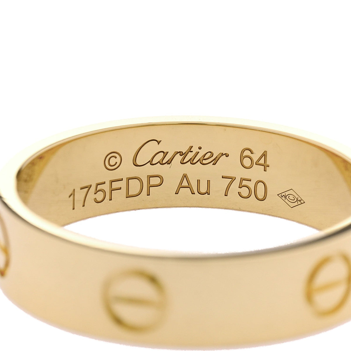 18K Yellow Gold 5.5mm LOVE Ring 64 10.75