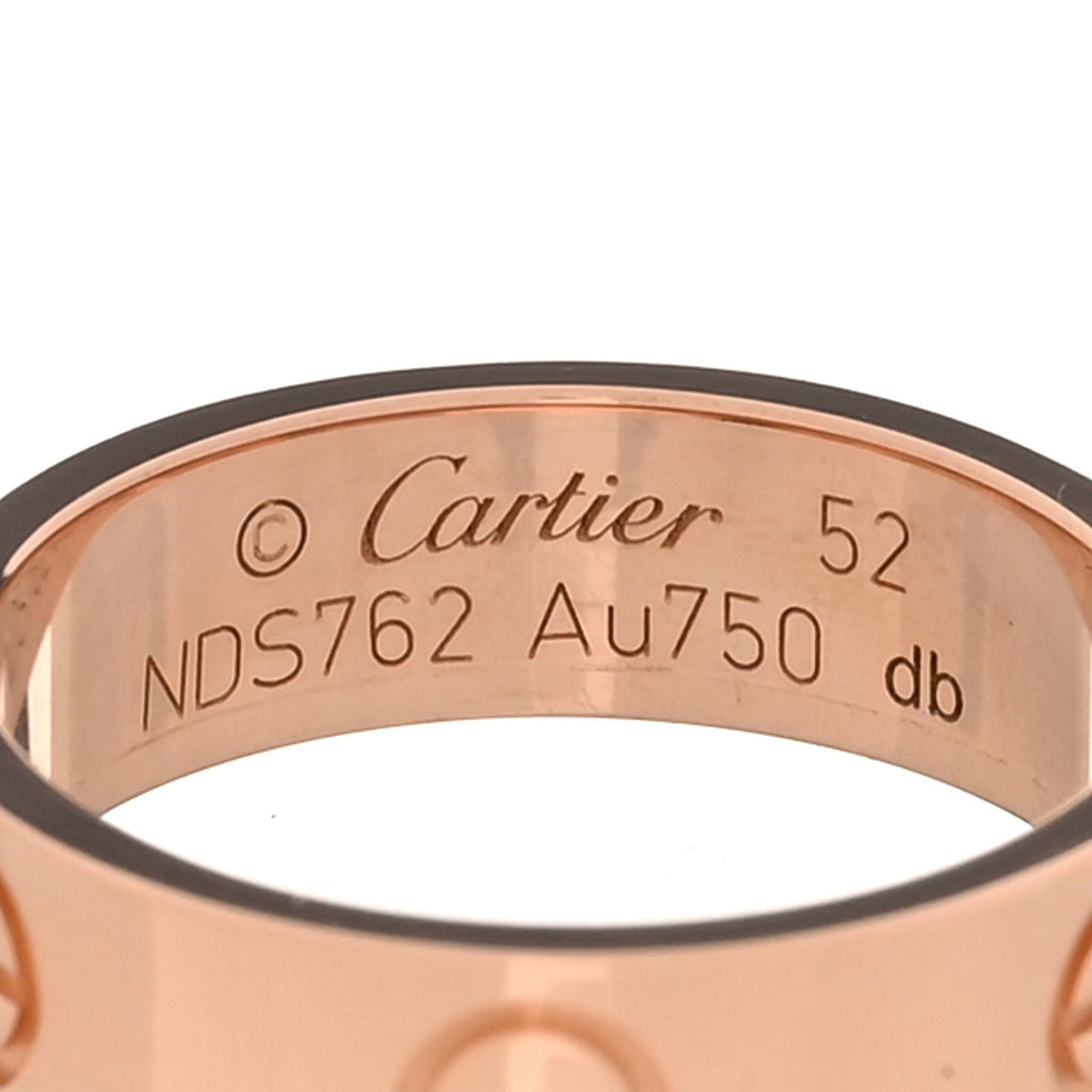 18K Pink Gold 5.5mm LOVE Ring 52 6