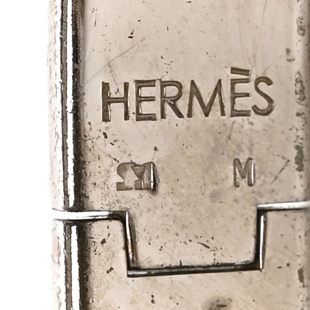 Enamel Narrow Clic Clac H Bracelet GM White
