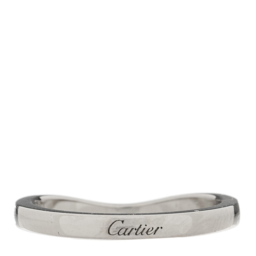 Platinum Diamond Ballerine Wedding Band Ring 47 4