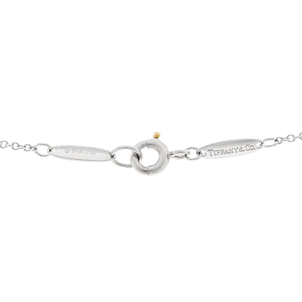 Platinum Diamond 9mm Elsa Peretti Cross Pendant Necklace