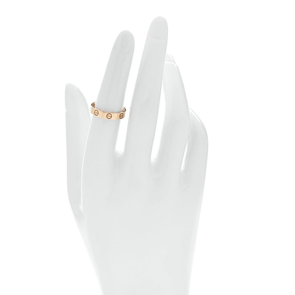 18K Yellow Gold 3.5mm LOVE Wedding Band Ring 52 6