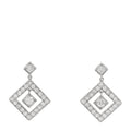 Platinum Diamond Legacy Square Open Drop Earrings