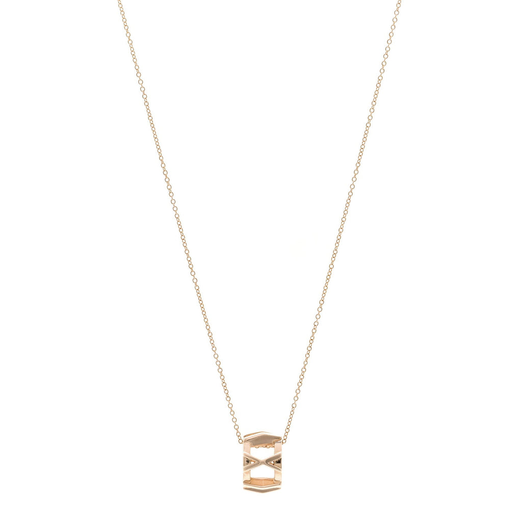 18K Rose Gold Interlocking Atlas Open Pendant Necklace