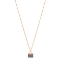 18K Rose Gold Blue Sapphire Kelly Amulettes Pendant Necklace
