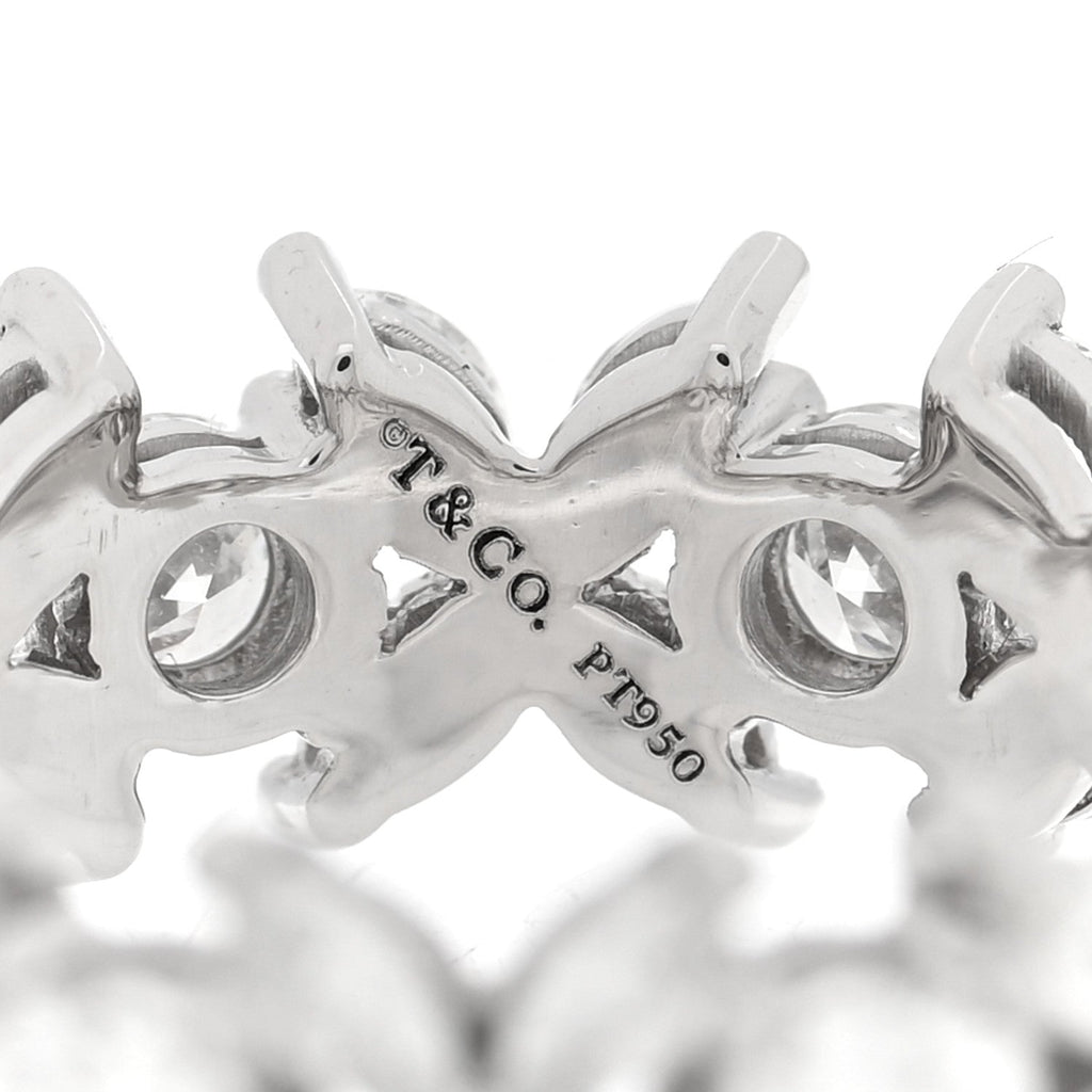Platinum Diamond Victoria Alternating Band Ring 52 6