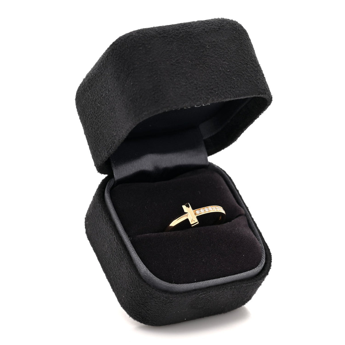 18K Yellow Gold Diamond 2.5mm T T1 Ring 55 7.25