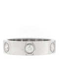 18K White Gold Gold 6 Diamond 5.5mm LOVE Ring 56 7.5
