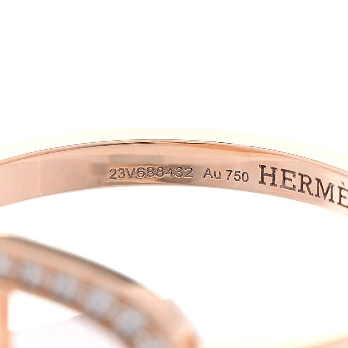 18K Rose Gold Diamond MM Chaine d'Ancre Contour Ring 59 8.75