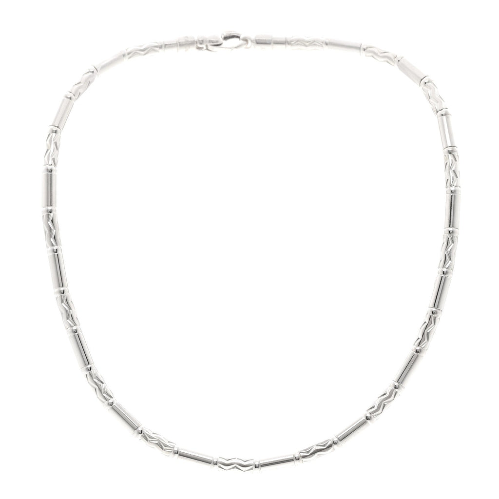 Sterling Silver Aztec Zig Zag Necklace