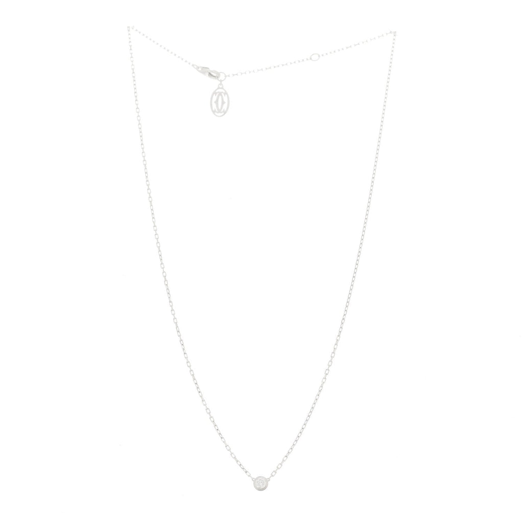 18K White Gold Diamond SM D'Amour Pendant Necklace