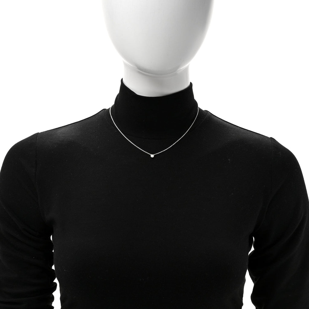 Sterling Silver Diamond .07ct Elsa Peretti Diamonds by the Yard Pendant Necklace