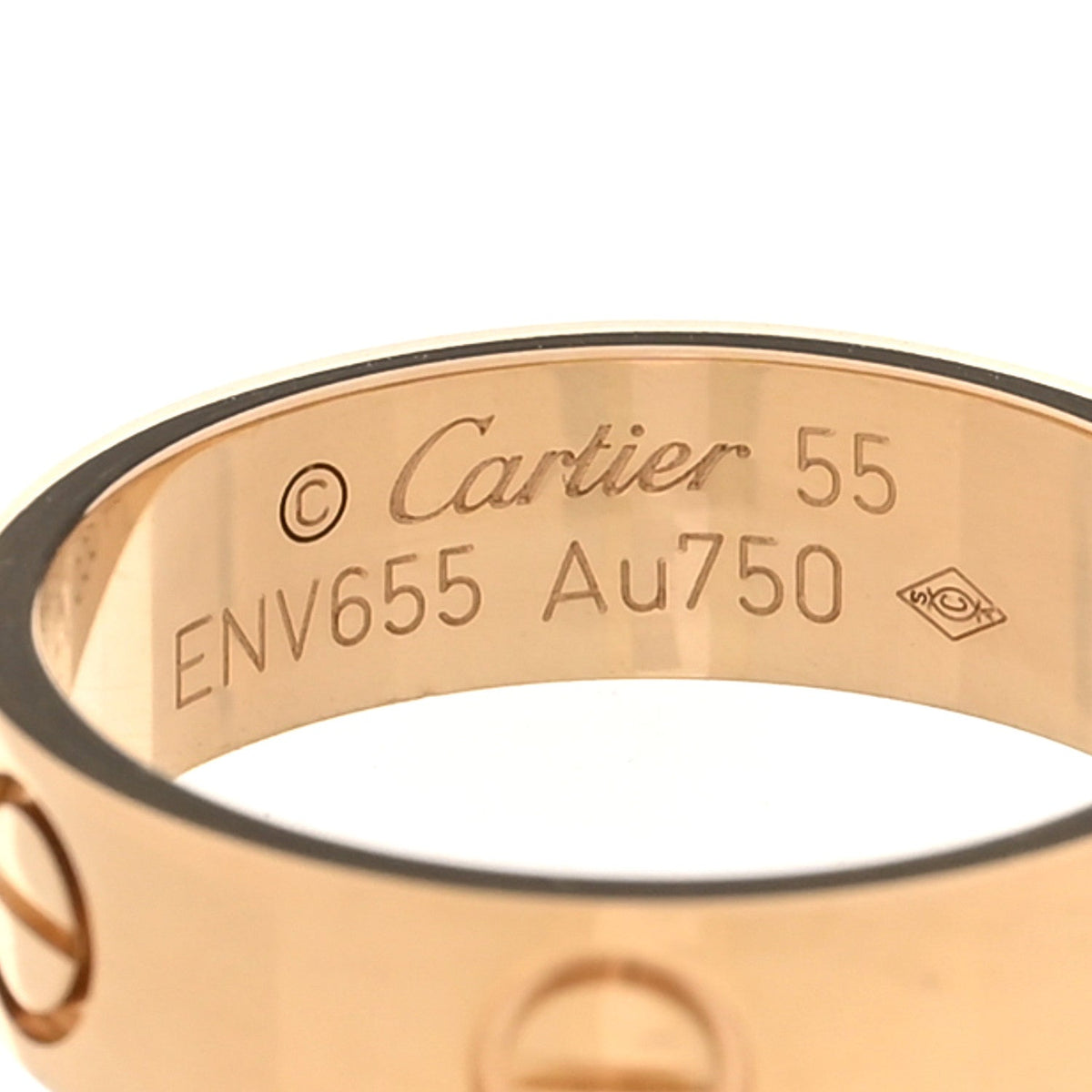 18K Yellow Gold 5.5mm LOVE Ring 55 7.25