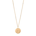 18K Yellow Gold Zodiac Virgo Pendant Necklace