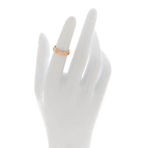 18K Pink Gold 3.5mm LOVE Wedding Band Ring 48 4.5