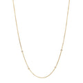 18K Yellow Gold Diamond Station Necklace
