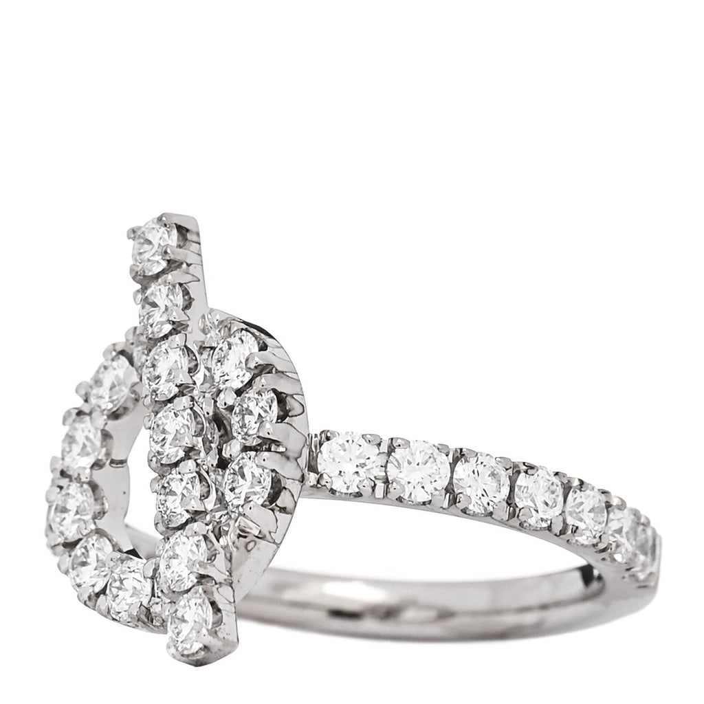 18K White Gold Diamond Finesse Ring 49 4.75