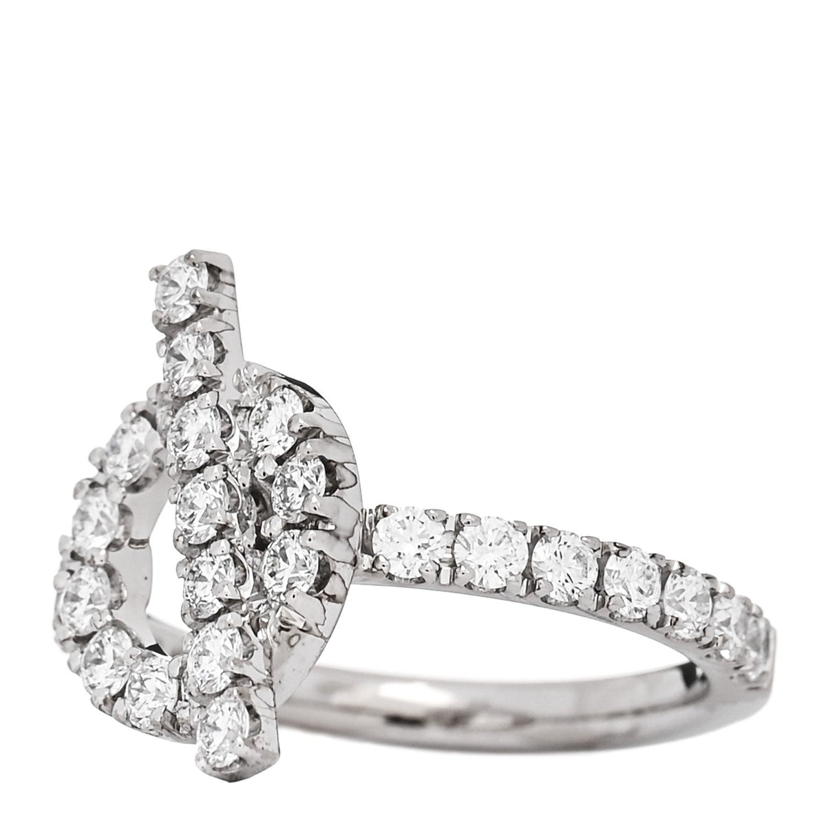 18K White Gold Diamond Finesse Ring 49 4.75
