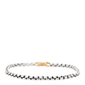 Sterling Silver 14K Yellow Gold 4mm DY Bel Aire Box Chain Bracelet