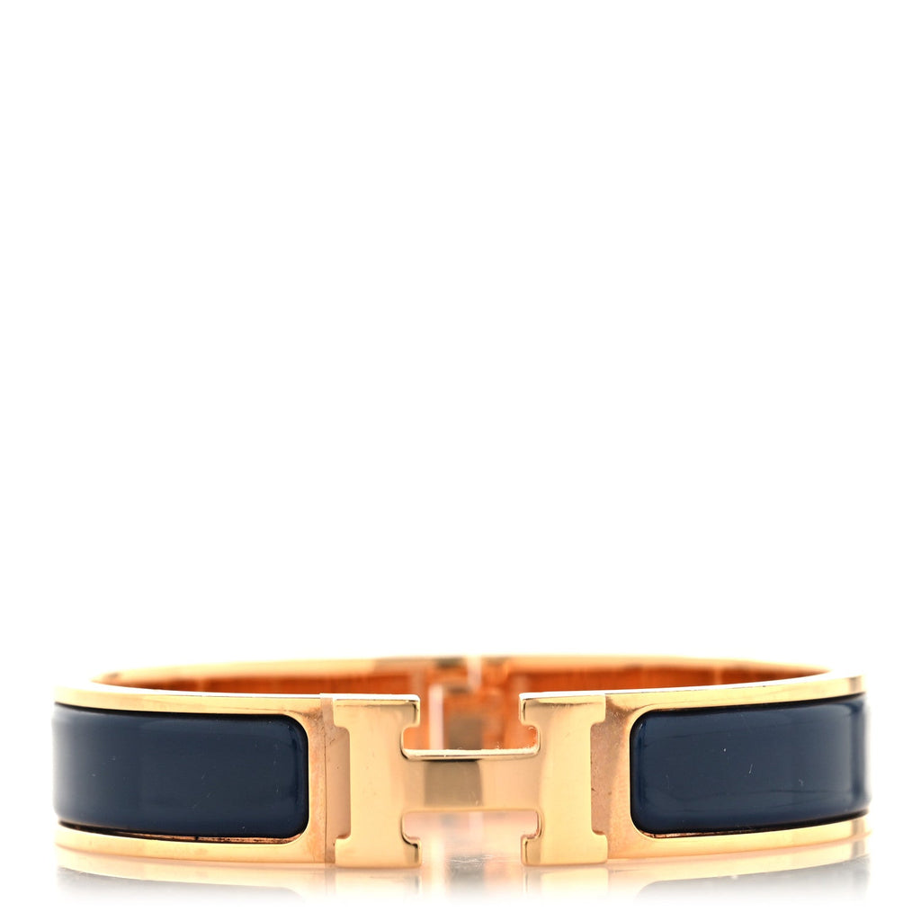 Enamel Narrow Clic Clac H Bracelet PM Ultramarine