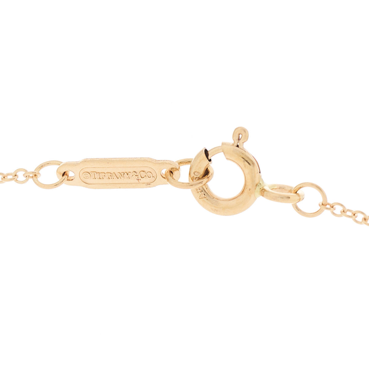 18K Rose Gold Diamond Modern Keys Round Open Key Pendant Necklace