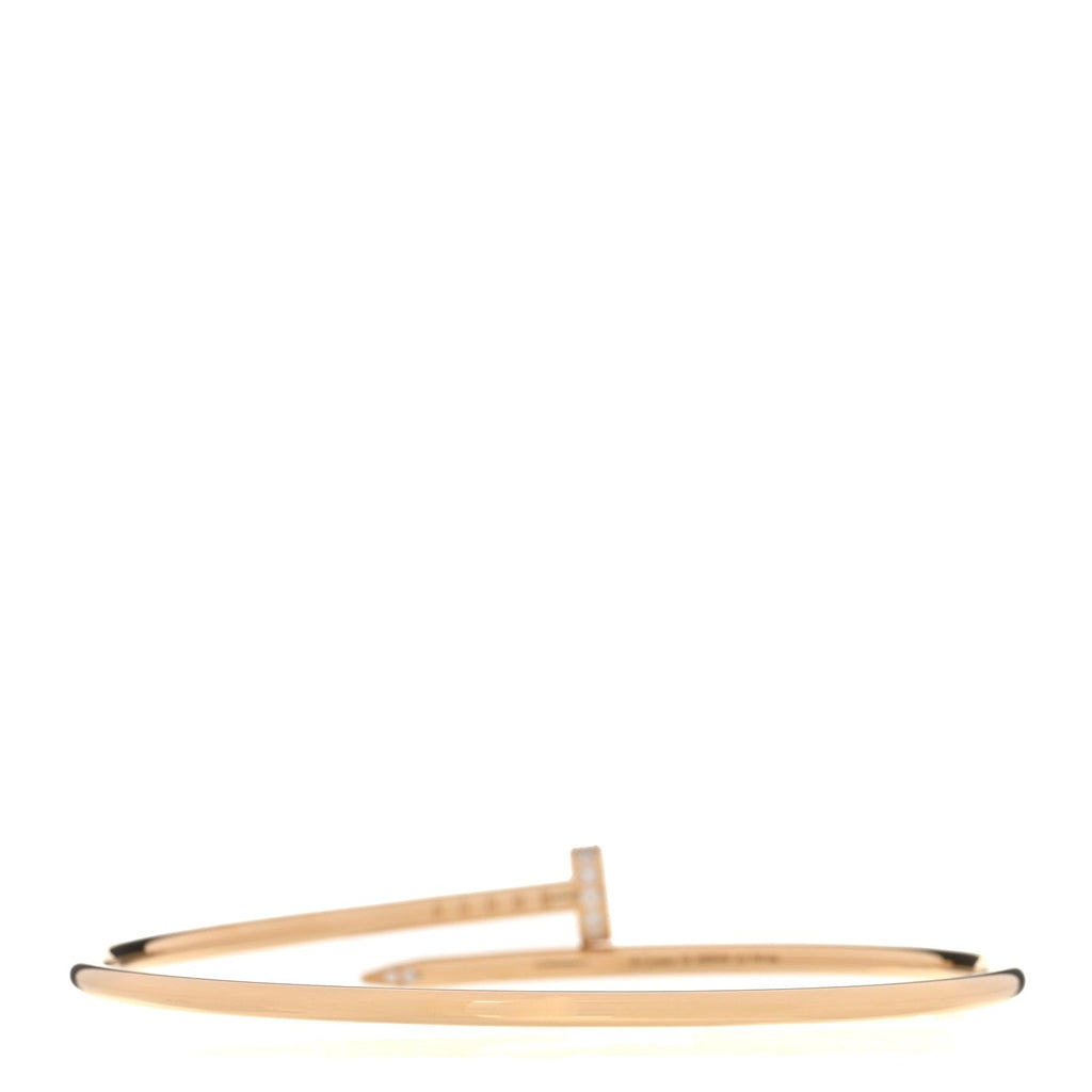 18K Yellow Gold Diamond Small Juste Un Clou Bracelet 16