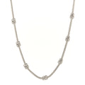 Metal CC Short Chain Necklace Silver