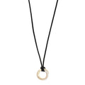 18K Pink Yellow White Gold Diamond Trinity Paved Cord Necklace