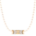 Metal Marble CC Chain Choker Necklace Gold White Gray