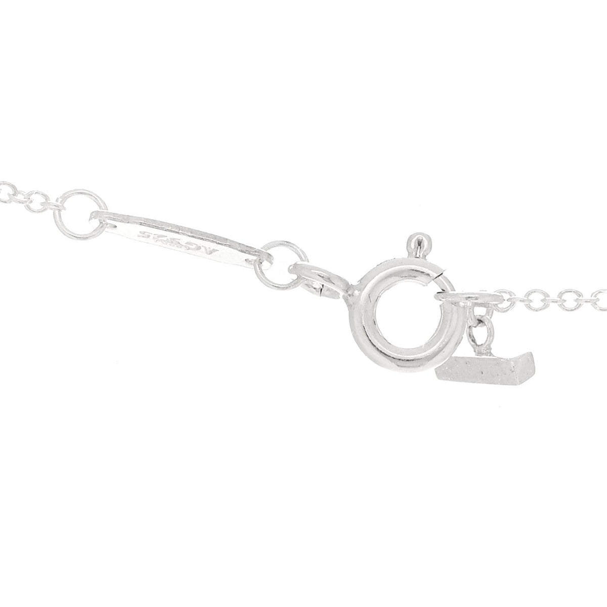 Sterling Silver Small T Smile Pendant Necklace