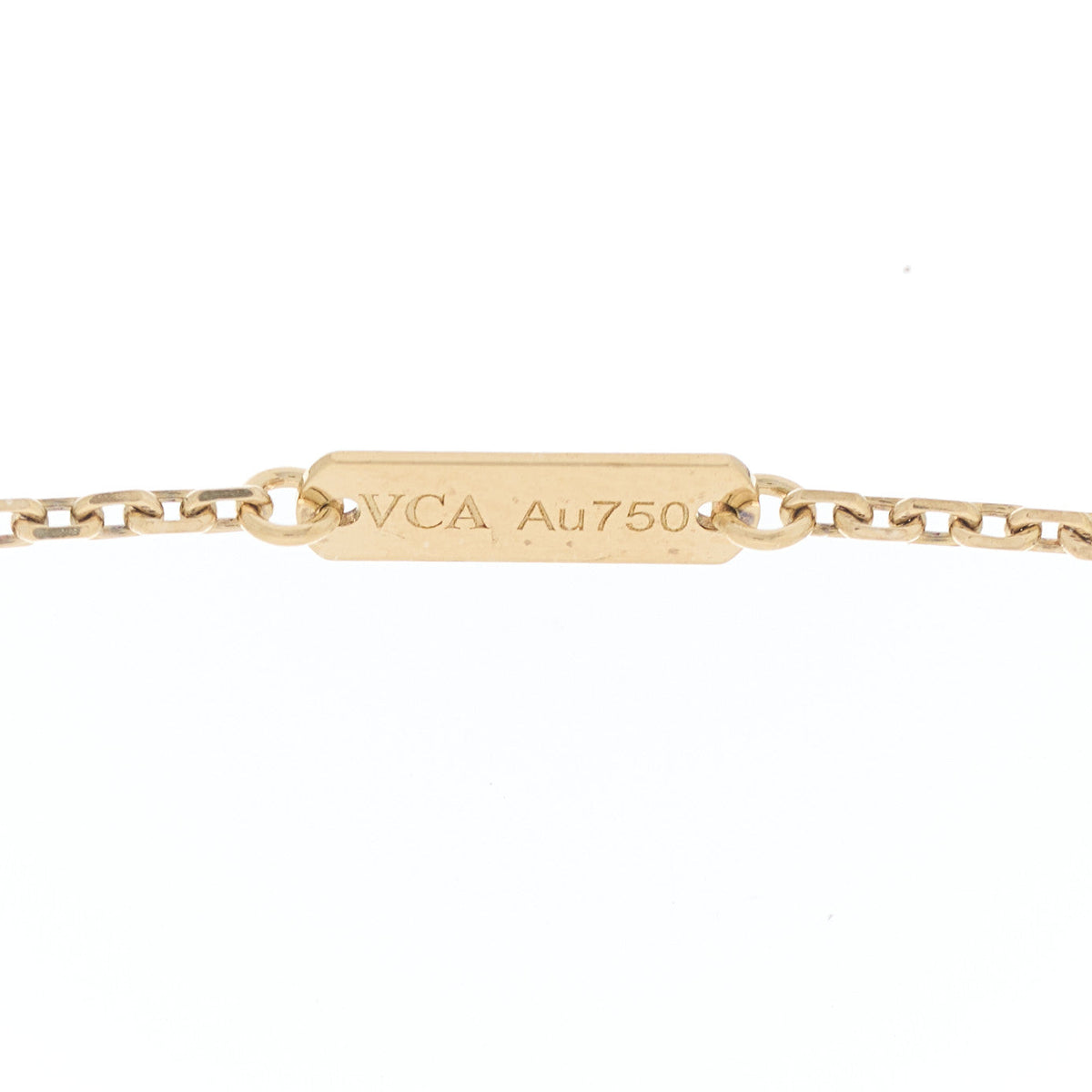 18K Yellow Gold Carnelian Vintage Alhambra Pendant Necklace