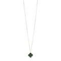 18K Yellow Gold Malachite Magic Alhambra Pendant Necklace