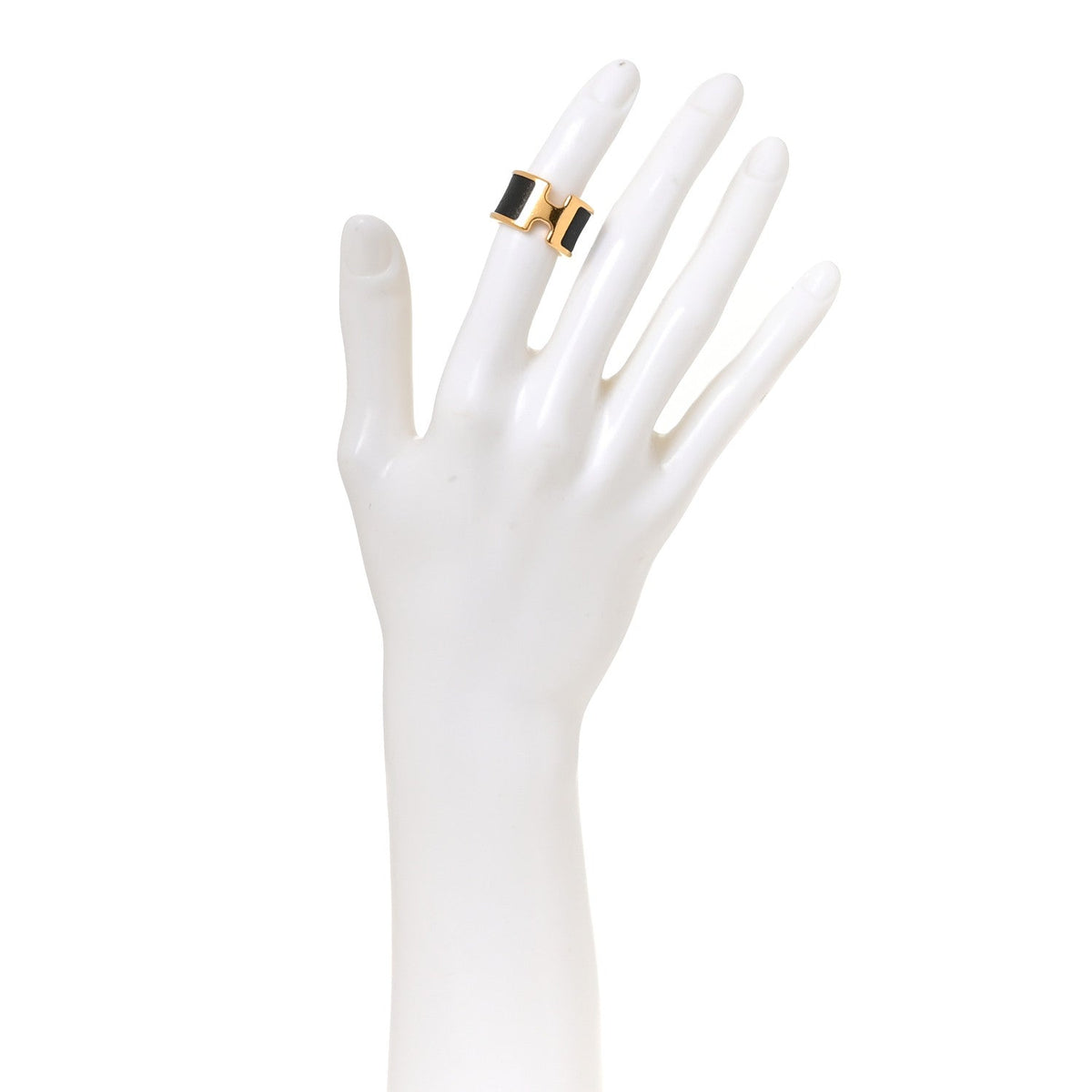 Madame Calfskin Large Olympe Ring XS Black